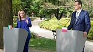 Mateusz Morawiecki i Giorgia Meloni