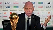 FIFA President Gianni Infantino speaks during a news conference at the stadium in Mexico City, Wednesday, June 10, 2026,