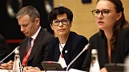European Commissioner for Enlargement, Marta Kos, attending the Ukraine Recovery Conference in Poland.