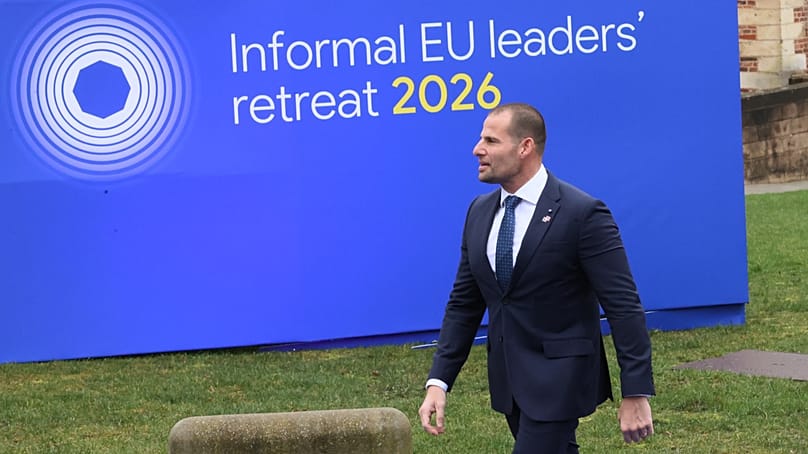 Maltese Prime Minister Robert Abela arrives for an EU summit in Bilzen-Hoeselt, Belgium, 12 February, 2026. 