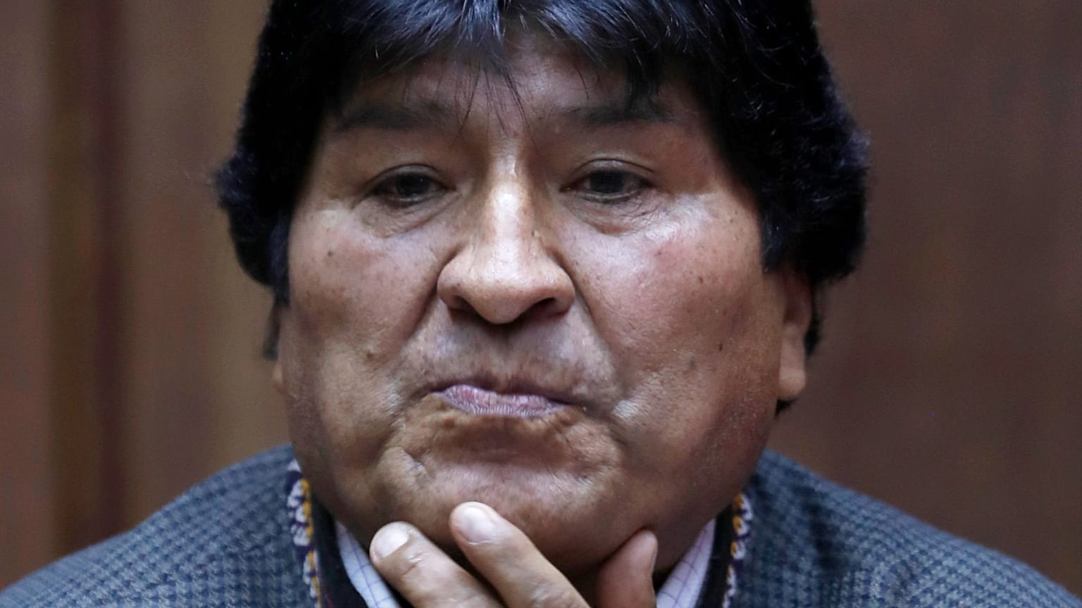 El expresidente de Bolivia, Evo Morales, asiste a una conferencia de prensa en el club de periodistas de la Ciudad de México, el 27 de noviembre de 2019.