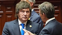 Javier Milei, durante a tomada de posse de Fujimori