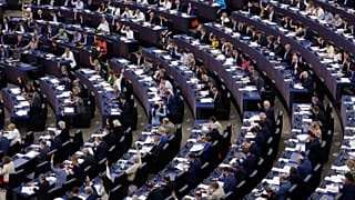 FILE - Lawmakers vote on the Artificial Intelligence act Wednesday, June 14, 2023 at the European Parliament in Strasbourg, eastern France. 