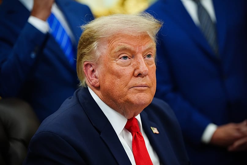 President Donald Trump speaks in the Oval Office of the White House, in Washington, Wednesday, July 29, 2026