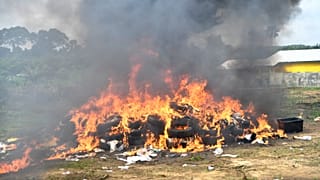Liberian authorities burn $336 million in cocaine implicating senior police officials