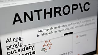 FILE - Pages from the Anthropic website and the company's logo are displayed on a computer screen in New York, Feb. 26, 2026