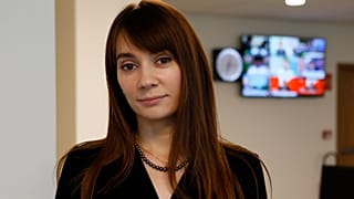 Xenia Fedorova, alors responsable de l'antenne française de RT, le 9 janvier 2018.