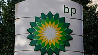 A logo of BP at a gas station in London, on Nov. 1, 2022