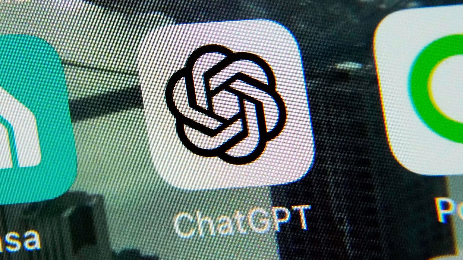 The ChatGPT app is displayed on an iPhone in New York, May 18, 2023.