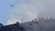 Yangına müdahale çalışmalarından bir kare.