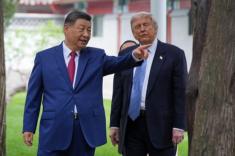 Hszi Csin-ping kínai és Donald Trump amerikai elnök