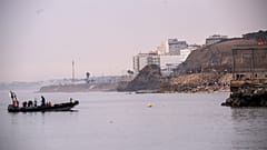 El espigón del Tarajal en Ceuta