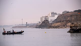El espigón del Tarajal en Ceuta