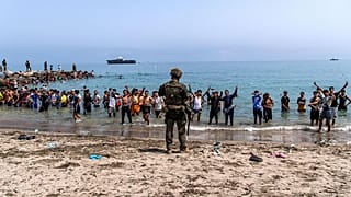 Vientos de marroquíes llegando a Ceuta a nado, julio 2026