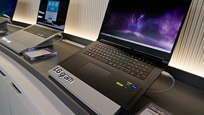 Arquivo - Um novo portátil de gaming é apresentado na sede da LG North America em Englewood Cliffs, Nova Jérsia, em 5 de janeiro de 2022.