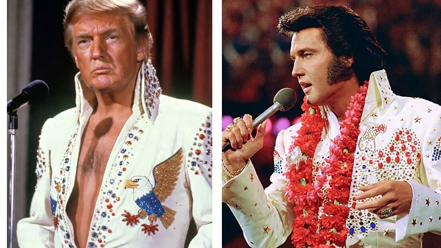 Trump verärgert Musikfans mit KI-Bild von sich als Elvis Presley