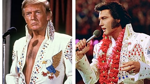 Trump angers music fans after sharing AI image of himself as Elvis Presley