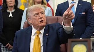 US President Donald Trump speaks during a meeting about military families in the Oval Office of the White House, 3 August, 2026