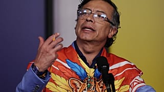 El presidente de Colombia, Gustavo Petro, ofrece una rueda de prensa en el Palacio Presidencial de Bogotá, Colombia, el lunes 3 de agosto de 2026.