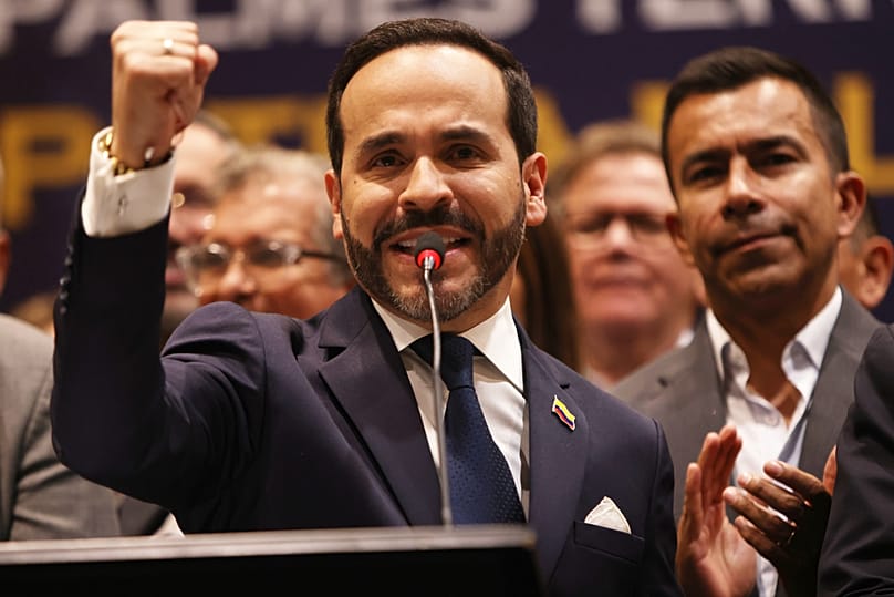 El presidente electo de Colombia, Abelardo de la Espriella, interviene en una rueda de prensa celebrada en Bogotá, Colombia, el jueves 30 de julio de 2026.