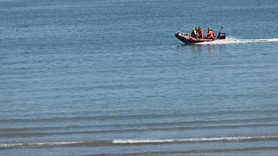 Una scialuppa di salvataggio della SNSM, molto impegnata nel soccorso dei migranti che tentano di attraversare la Manica dalla Francia verso la Gran Bretagna.