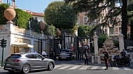 A motorcade arrives at the United States' Embassy in Rome, 4 August, 2026