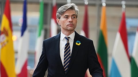 Kęstutis Budrys a Bruxelles, lunedì 23 febbraio 2026.