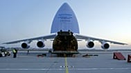Grossraumflugzeug vom Typ Antonow 124 auf dem Flughafen Leipzig/Halle (Symbolbild).
