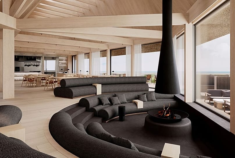 Lobby i kominek