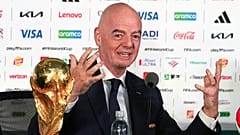 Presidente da FIFA, Gianni Infantino, fala numa conferência de imprensa no estádio da Cidade do México, quarta-feira, 10 de junho de 2026