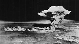 A huge cloud resulting from the massive fires started by "Little Boy" over Hiroshima, 6 August, 1945