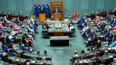 A view of Parliament House in Canberra, 5 March, 2026