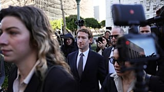  Meta CEO Mark Zuckerberg arrives for a landmark trial over whether social media platforms deliberately addict and harm children, Feb. 18, 2026, 