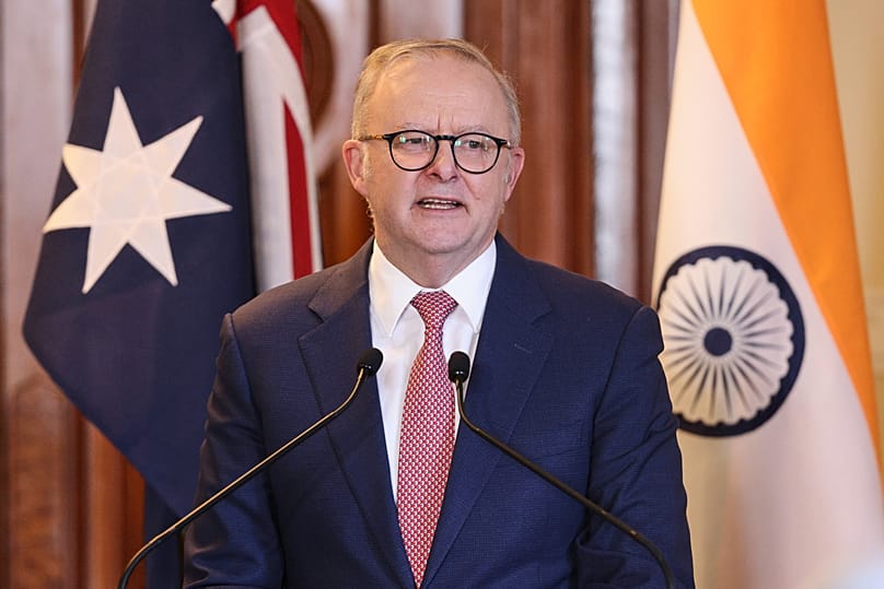 Australian Prime Minister Anthony Albanese speaks during a press conference in Melbourne, 9 July, 2026