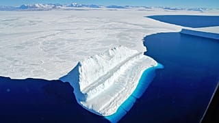 The frigid Antarctic region is an expanse of white ice and blue waters, March, 2017 