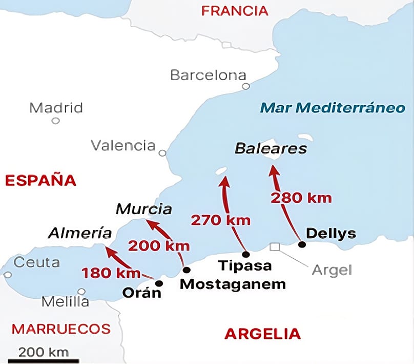 Vías de migración desde Argelia a España, 2026