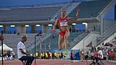 Η Έβελυν Μητροπούλου σε προσπάθειά της στο πρόσφατο Πανελλήνιο πρωτάθλημα στίβου