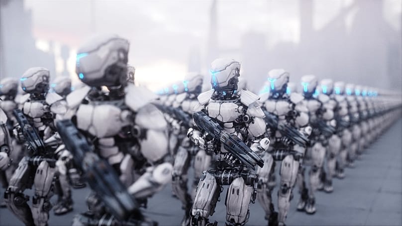 Robotkatonák egy brit kísérleti bázison