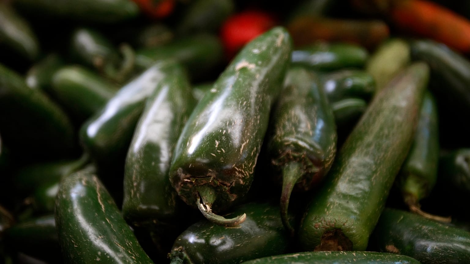 ARCHIVO - Chiles jalapeños a la venta en un mercado de la Ciudad de México, viernes 25 de julio de 2008.