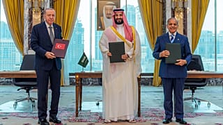 شهباز شریف رجب طیب اردوغان و محمد بن سلمان