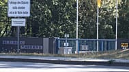 A view of the entrance to the Bleiberg Barracks, in Mechernich, Germany, after the Bundeswehr announced that unidentified drones were spotted flying above it on Thursday
