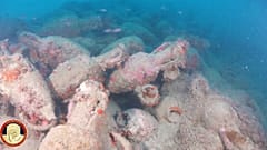 Ânforas de um naufrágio romano descobertas ao largo da Sicília