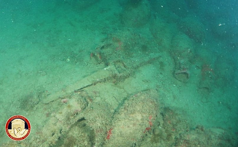 Remains of the Roman wreck found off Mazara del Vallo