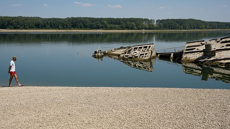 Barco de guerra nazi hundido durante la 2ª Guerra Mundial, Serbia, agosto de 2026
