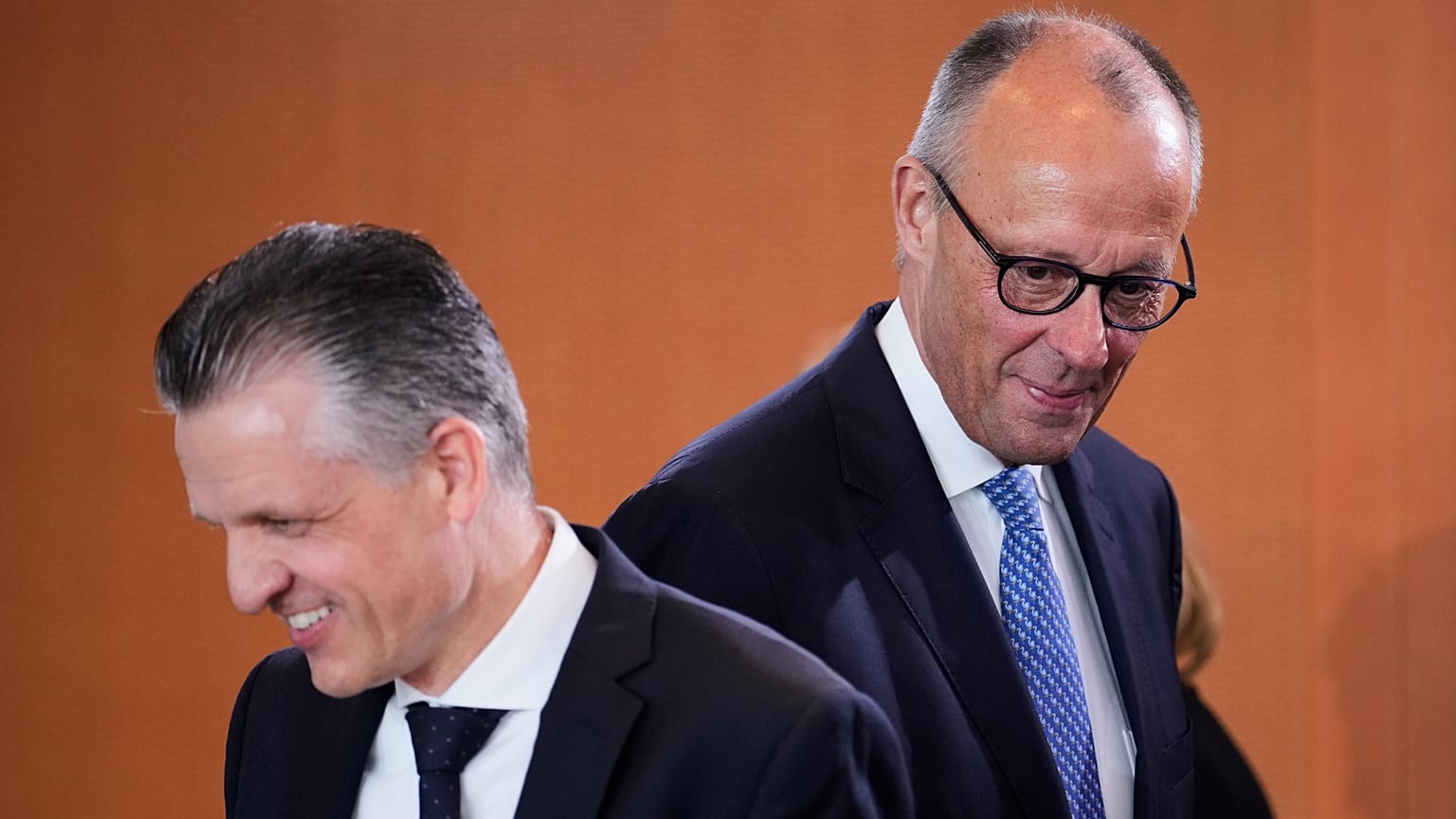 Bundeskanzler Friedrich Merz (CDU) und Unionsfraktionsvorsitzender Thorsten Frei (CDU) in Berlin, 29. Juli 2026
