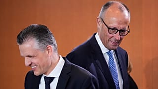 Bundeskanzler Friedrich Merz (CDU) und Unionsfraktionsvorsitzender Thorsten Frei (CDU) in Berlin, 29. Juli 2026