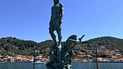 La statue d'Ulysse à Ithaque
