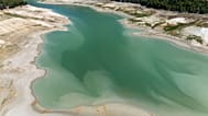 Lago di Fanaco, in Sicilia, in secca nel 2024