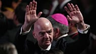 FIFA President Gianni Infantino arrives for the inauguration of President Abelardo de la Espriella in Cali, Colombia, Friday, Aug. 7, 2026