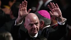 Presidente da FIFA Gianni Infantino chega para a tomada de posse do Presidente Abelardo de la Espriella em Cali, Colômbia, sexta-feira, 7 de agosto de 2026